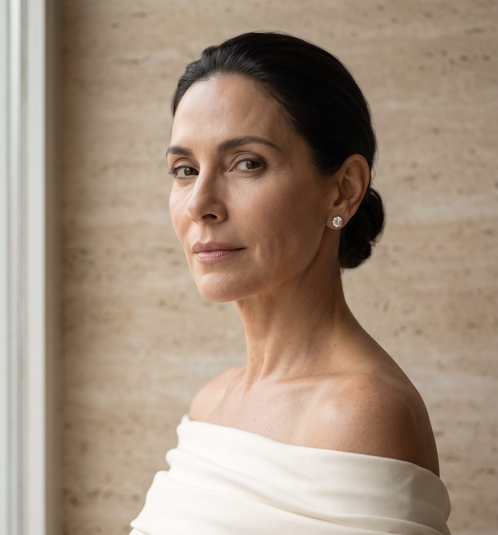 Retrato de una mujer elegante — el resultado natural de la cirugía plástica de Borja Clinic